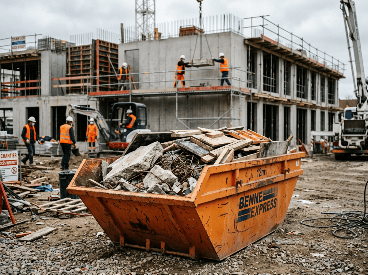 location benne pour chantier